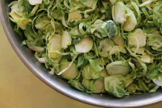 sliced brussel sprouts