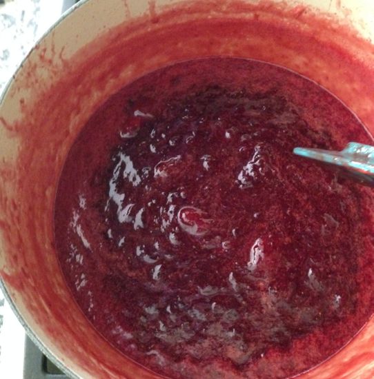 polished strawberry jam